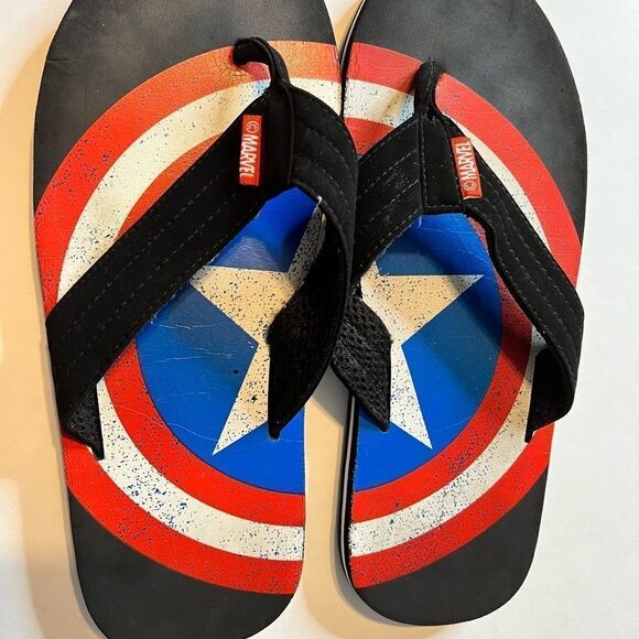 Captain America’s Flip Flops Size 11 - Picture 6 of 6